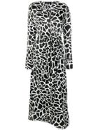 Federica Tosi Printed Wrap Dress - Black