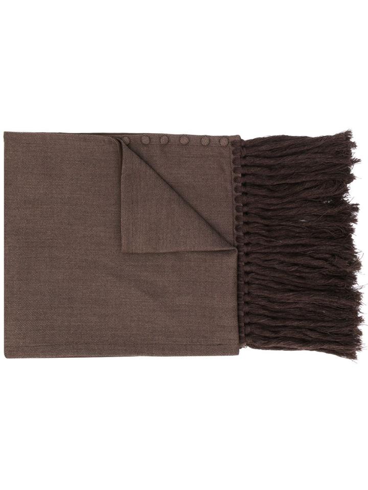 Jil Sander Button-up Winter Scarf - Brown