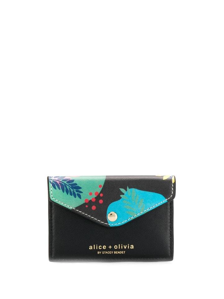 Alice+olivia Graphic Print Wallet - Black