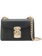 Miu Miu Logo Fastening Shoulder Bag - Black