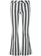 The Seafarer Striped Flared Jeans - White