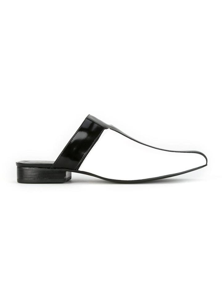 Gloria Coelho Leather Mules - White