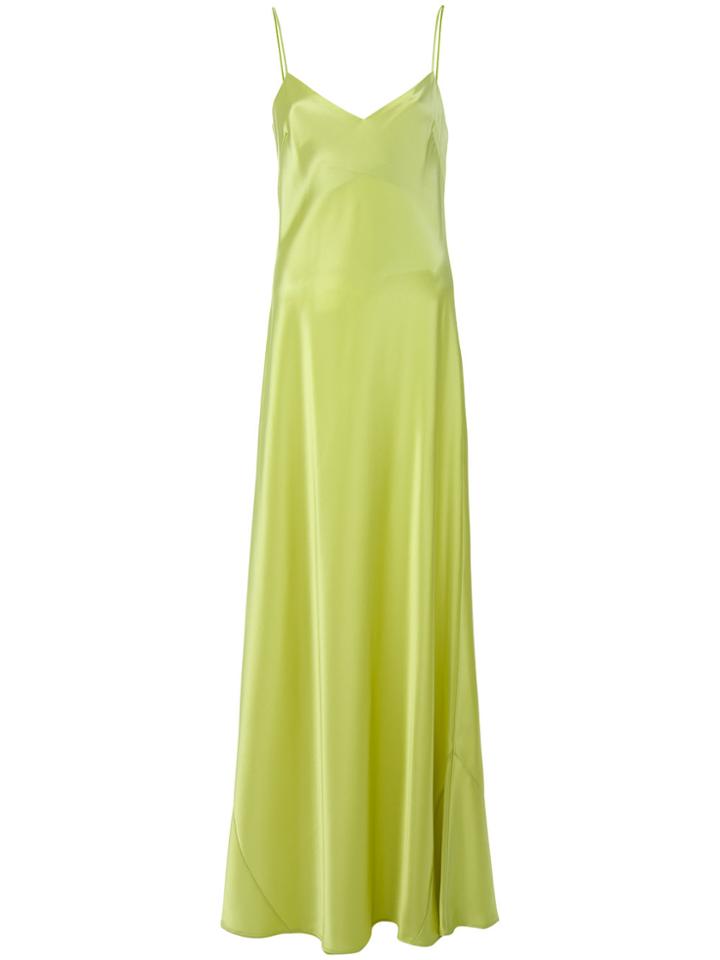 Galvan V-neck Slip Dress - Green
