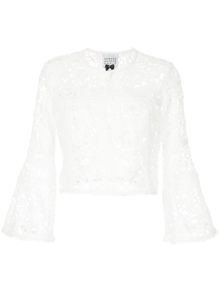 Edward Achour Paris Embroidered Jacket - White