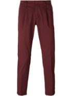 Fay Slim-fit Trousers, Men's, Size: 32, Red, Cotton/spandex/elastane