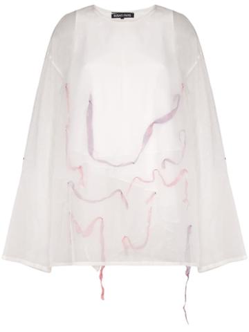 Susan Fang Ribbon-detail Layered Top - White