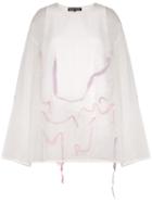 Susan Fang Ribbon-detail Layered Top - White