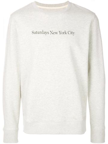Saturdays Nyc Logo Patch Sweatshirt - Nude & Neutrals