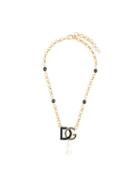 Dolce & Gabbana Teardrop Logo Pendant Necklace - Gold
