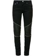 Saint Laurent Skinny Biker Knee Jeans, Women's, Size: 27, Black, Cotton