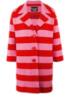 Boutique Moschino Striped Coat - Red