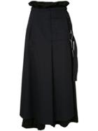 Ujoh High Waisted Belted Skirt - Blue