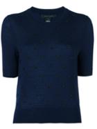 Marc Jacobs Short Sleeve Knitted Top, Women's, Size: Xs, Blue, Wool