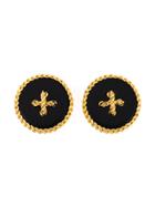 Chanel Vintage Couture Clip-on Earrings - Black