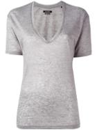 Isabel Marant - Maree T-shirt - Women - Linen/flax - S, Women's, Grey, Linen/flax