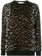 Stella Mccartney Cheetah Jacquard Jumper, Women's, Size: 40, Brown, Polyamide/viscose/wool