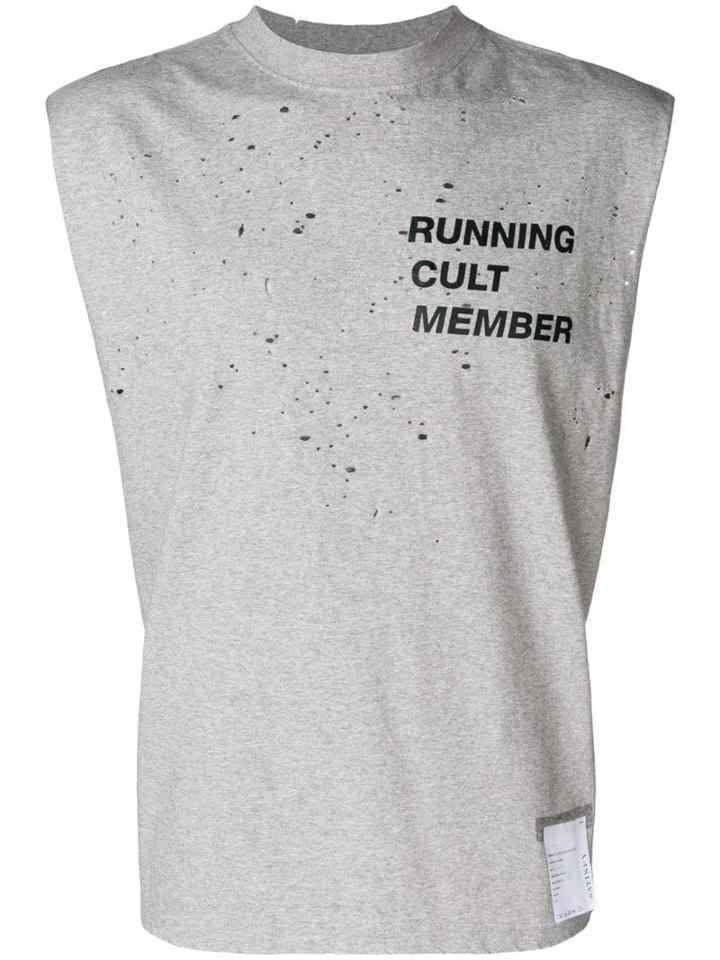 Satisfy Cult Moth Eaten Muscle Tank - Grey