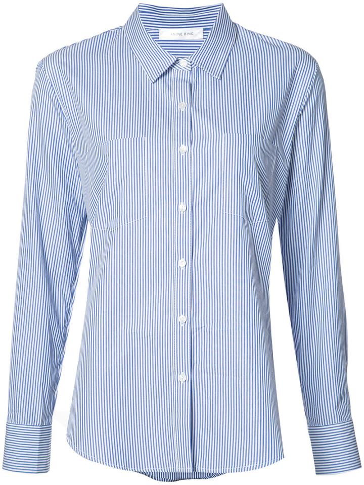 Anine Bing - Striped Shirt - Women - Cotton - Xs, Women's, Blue, Cotton