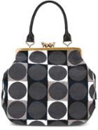 Minä Perhonen Circles Print Tote, Women's, Grey, Cotton/hemp/leather