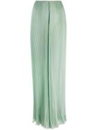Alberta Ferretti Pleated Palazzo Trousers - Green