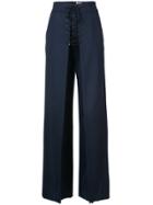 Vilshenko Lace-up High Rise Trousers - Blue