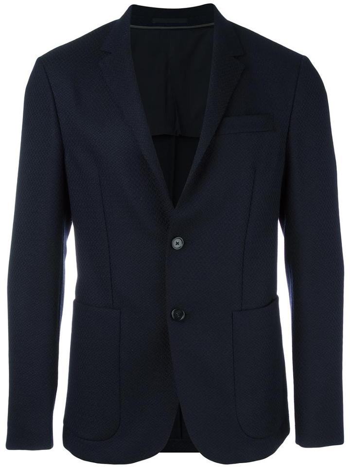 Z Zegna Patch Pockets Blazer, Men's, Size: 48, Blue, Cupro/wool