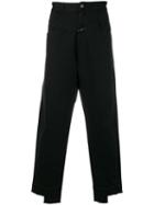 Closed Cut Hem Trousers - Black