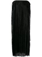 Mm6 Maison Margiela Long Lace Overlay Dress - Black