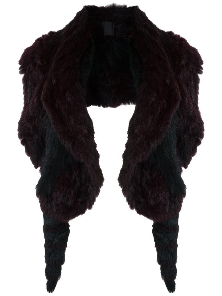 Andrea Bogosian - Rabbit And Fox Fur Stole - Women - Fox Fur/rabbit Fur - One Size, Women's, Red, Fox Fur/rabbit Fur