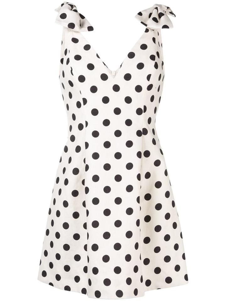 Zimmermann Polka Dot Corsage Dress - White