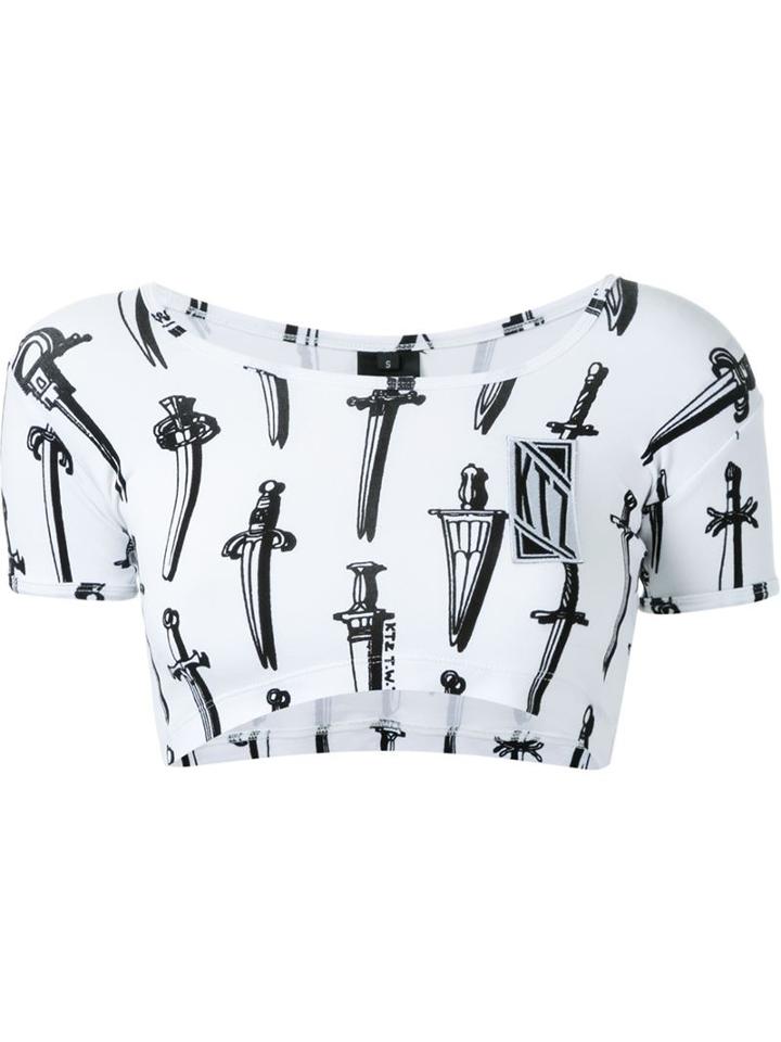 Ktz Sword Print Crop Top