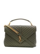 Saint Laurent Large Collège Bag - Green