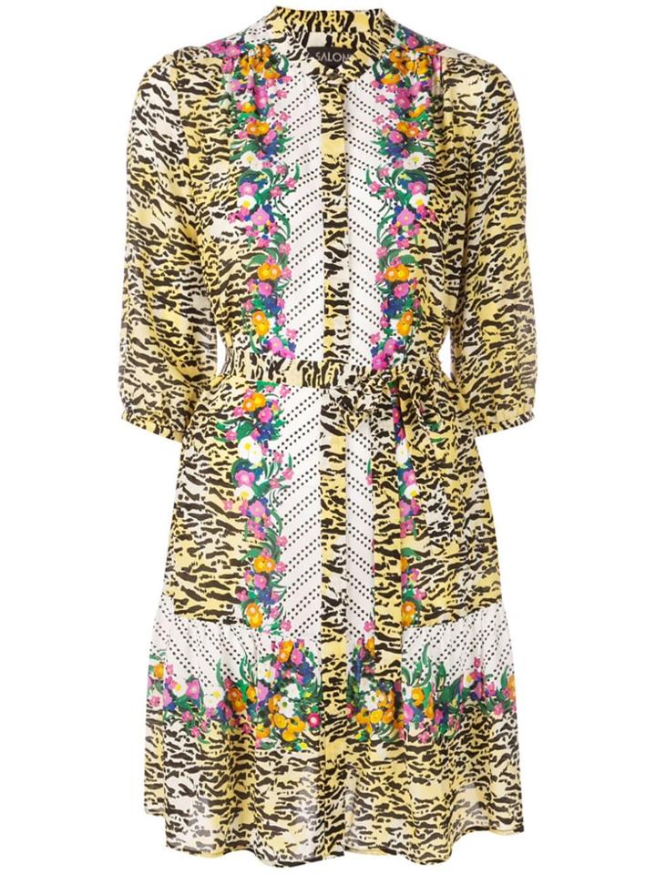 Saloni Tiger Rosette Dress - Multicolour