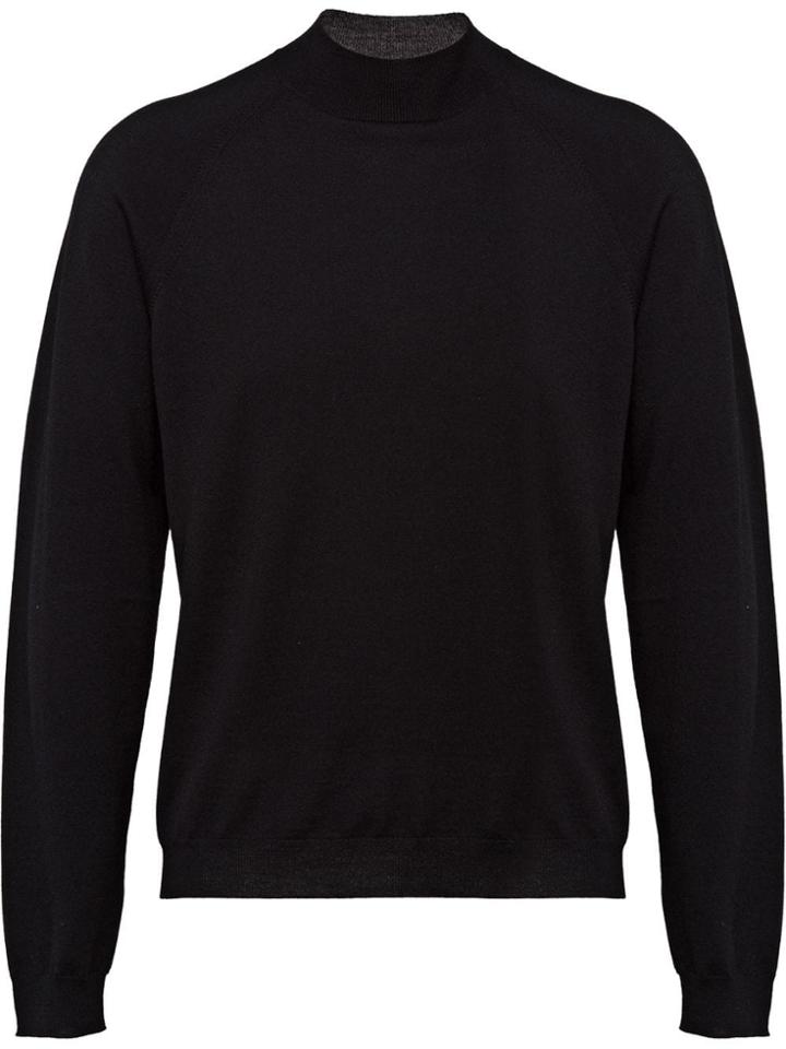 Prada Turtle-neck Fitted Sweater - Black