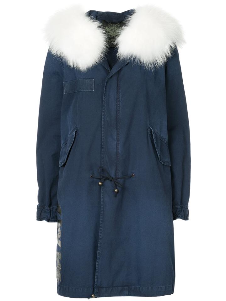 Mr & Mrs Italy Tropical Print Parka - Blue