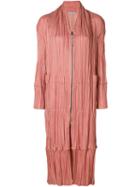 Issey Miyake Pre-owned Pleated Coat - Yellow