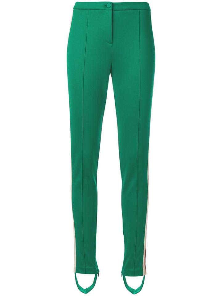 Gucci Logo Stirrup Trousers - Green