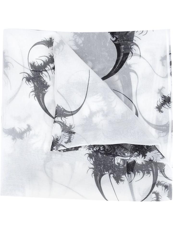 Thomas Wylde Printed Scarf, Women's, White, Silk