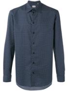 Armani Collezioni Polka Dots Shirt, Size: Xxl, Blue, Cotton