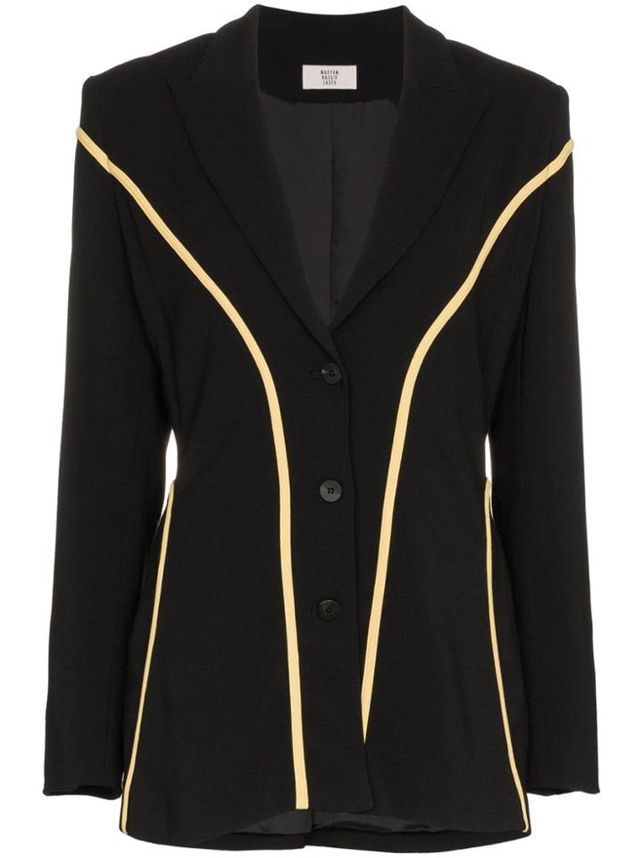 Maryam Nassir Zadeh Contrast Fitted Blazer - Black
