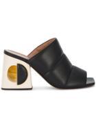Marni Black Leather Sabot 90 Mules