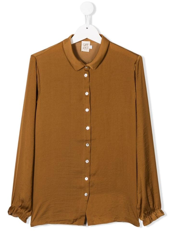 Caffe' D'orzo Buttoned Blouse - Brown