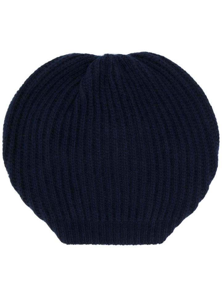 Gentry Portofino Ribbed Knit Beanie - Blue