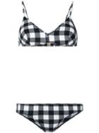 Laura Urbinati - Checkered Bikini - Women - Polyamide/spandex/elastane - 40, Black, Polyamide/spandex/elastane