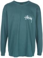 Stussy Long Sleeve Logo Top - Green