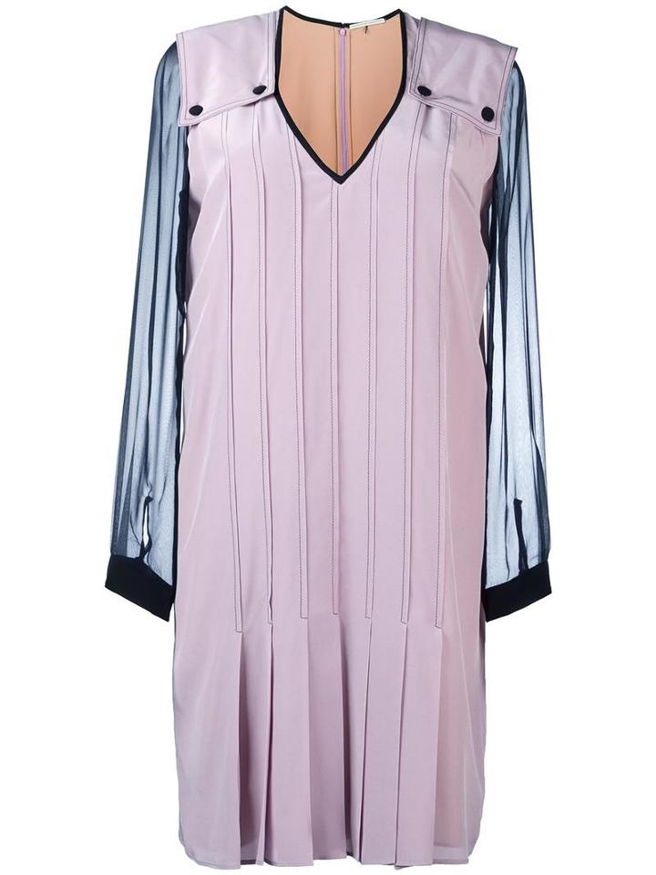 Marco De Vincenzo V-neck Dress, Women's, Size: 44, Pink/purple, Polyester/silk
