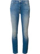 Mother Stonwash Effect Skinny Jeans, Women's, Size: 27, Blue, Cotton/polyester/spandex/elastane