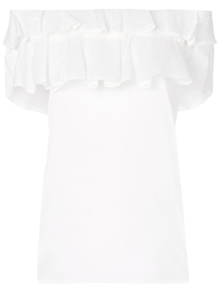 Blumarine Off The Shoulder T-shirt - White