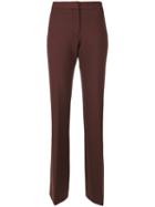 Victoria Victoria Beckham - Flared Trousers - Women - Cotton/nylon/polyester/wool - 10, Brown, Cotton/nylon/polyester/wool