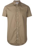 Kolor - Embroidered Collar Shirt - Men - Cotton - 2, Brown, Cotton